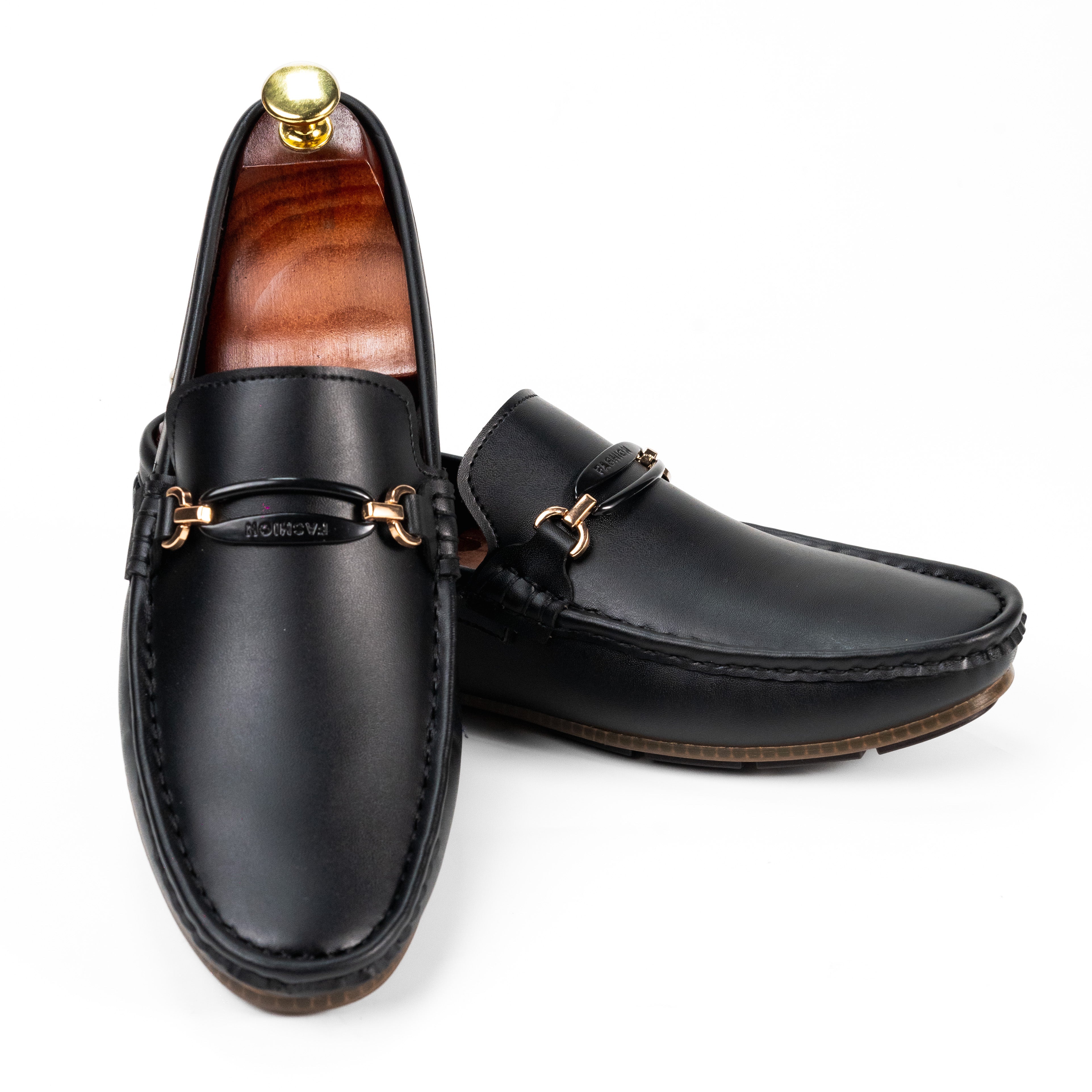 BL-07 Black Loafers For Men