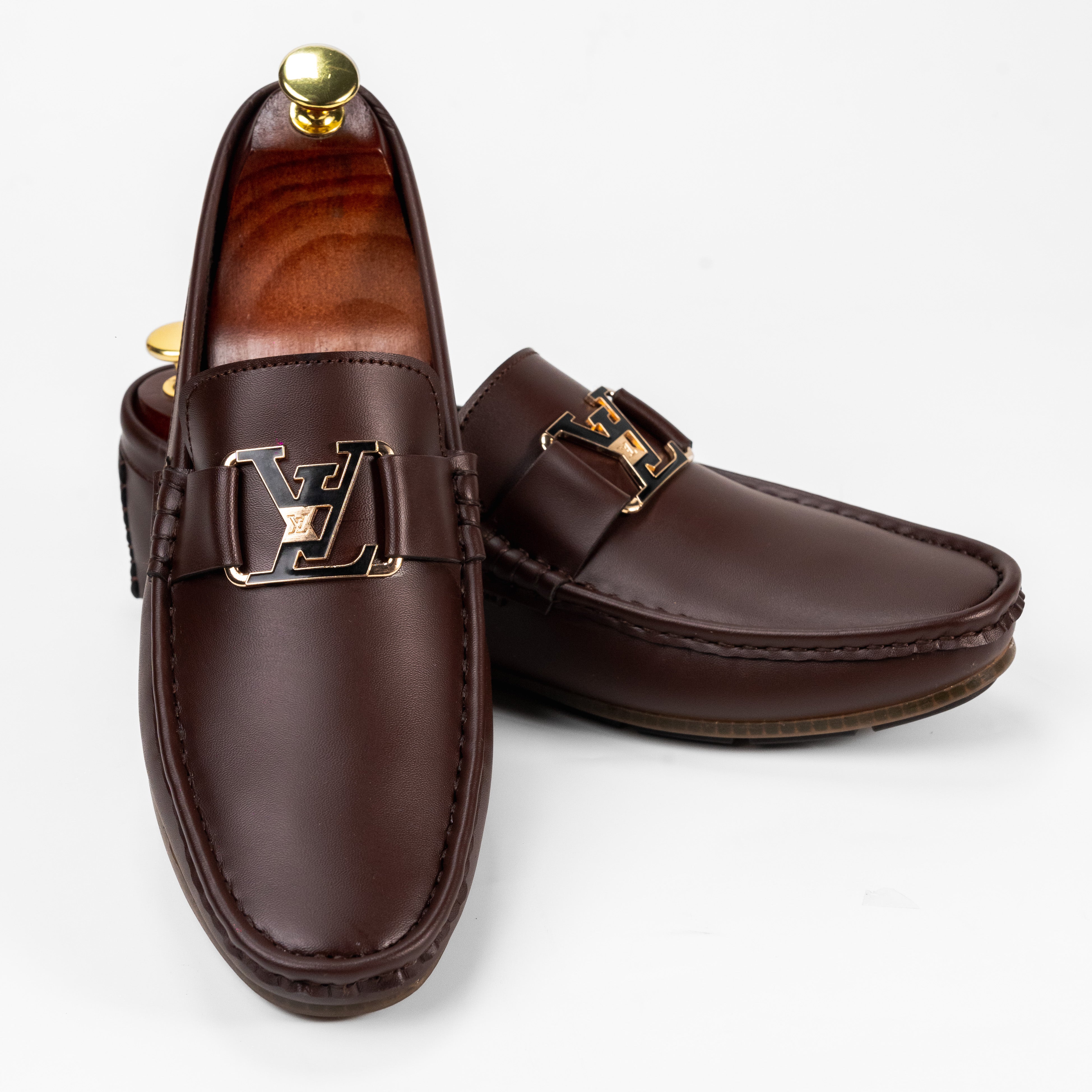 BR-08 Brown Leather Loafers For Men