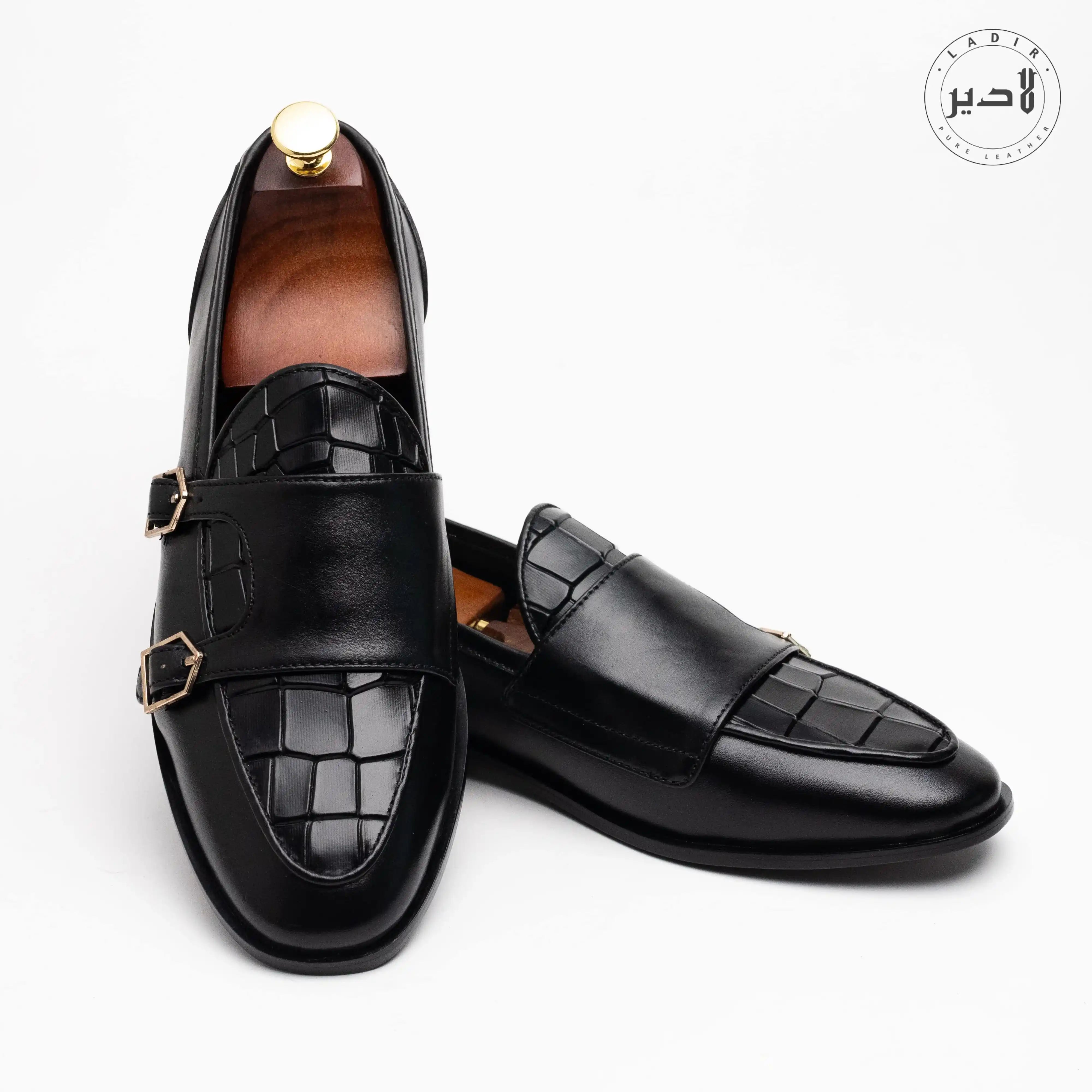 CROC BLACK Formal Shoes (CB-899)