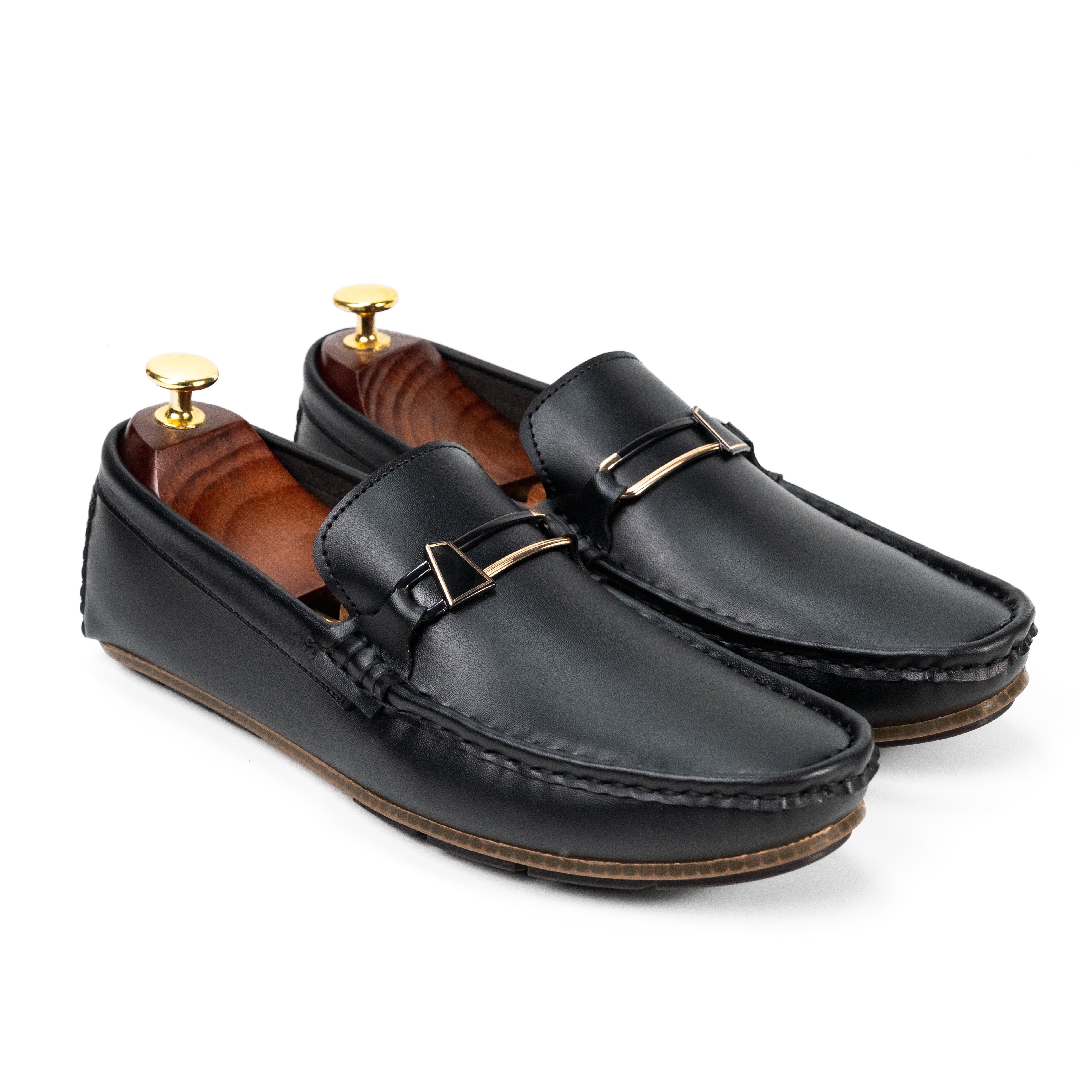 BL-02 Black loafers for men