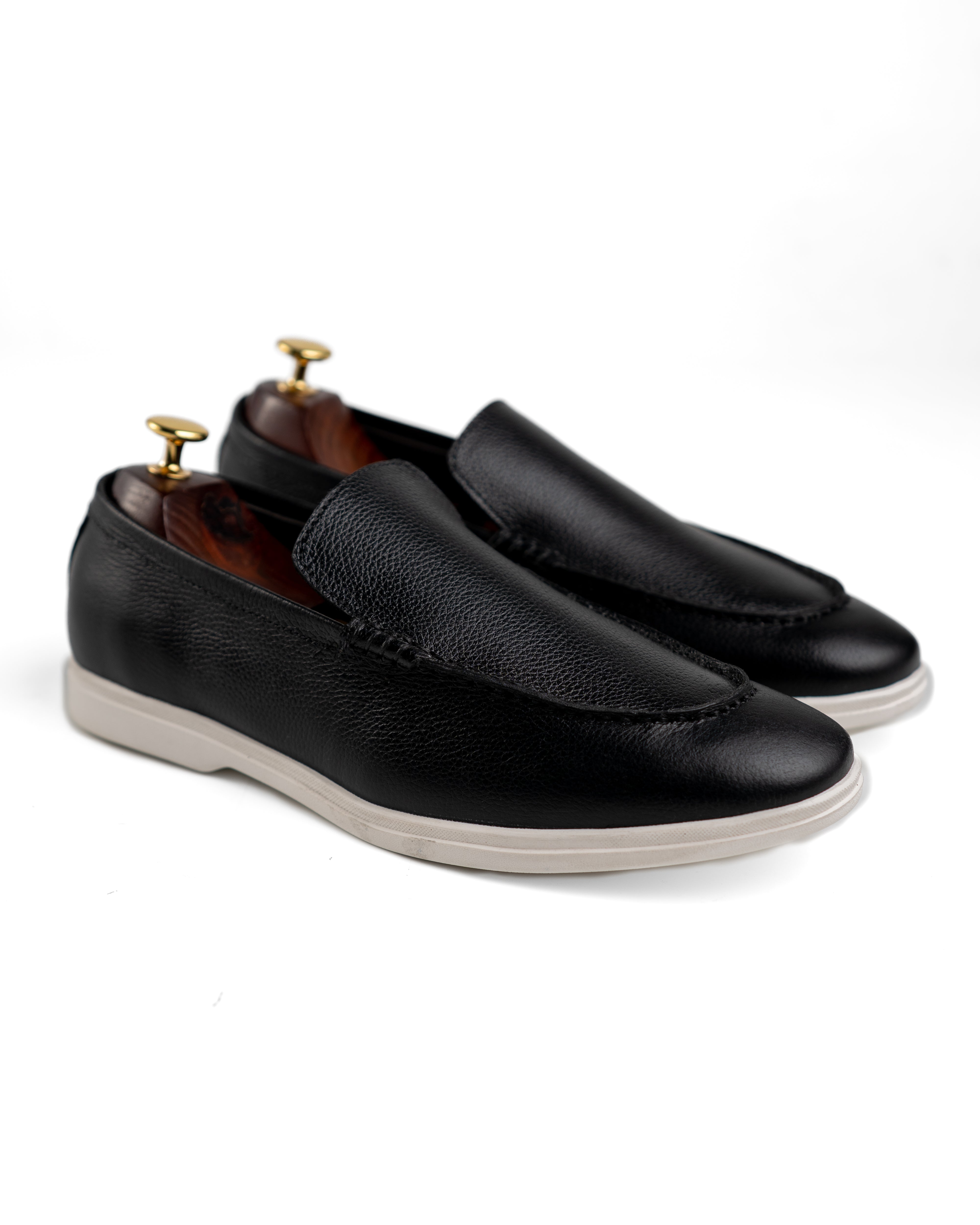 Flint Black Loafer Shoes (FB-229)