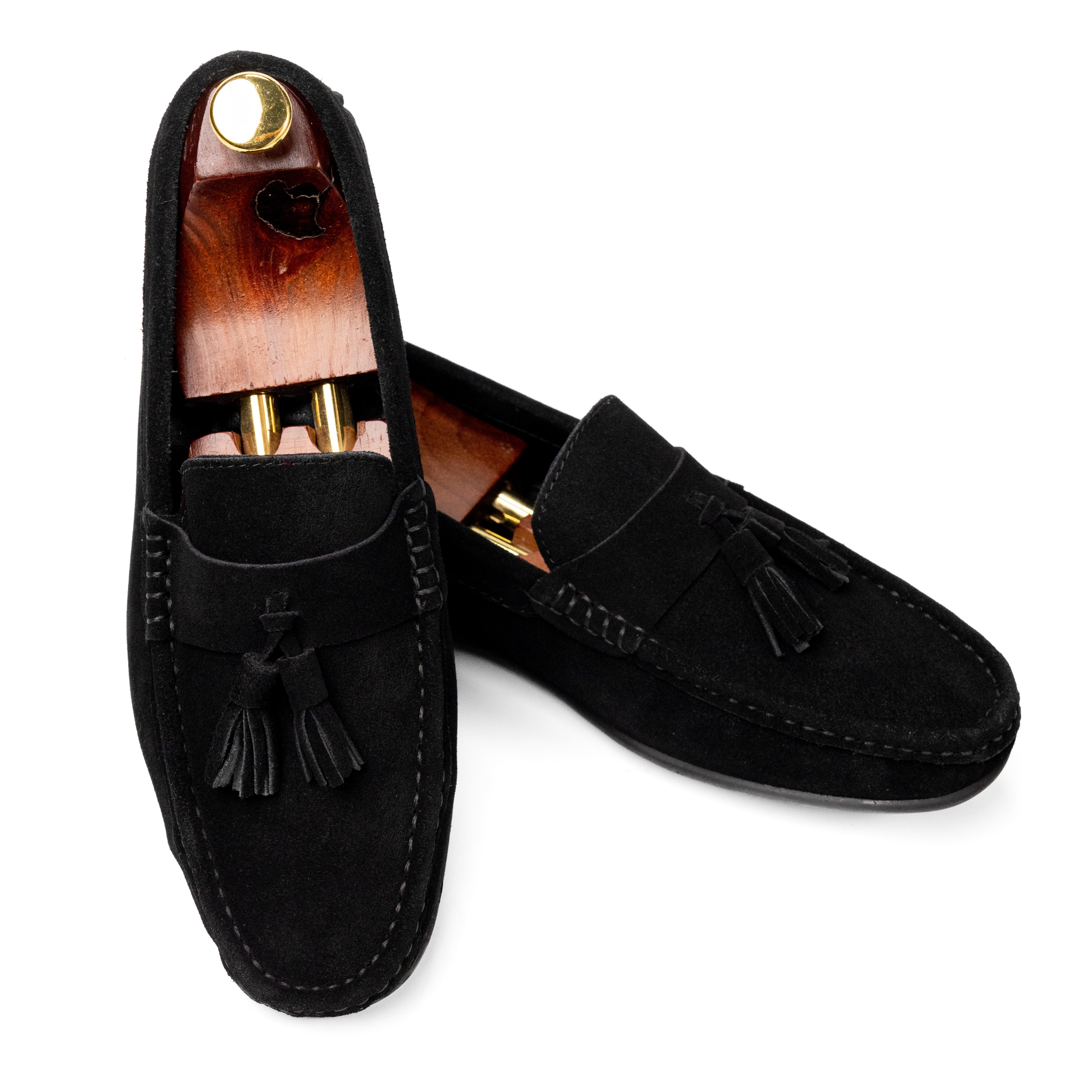 Foster Black Suede Loafers For Men