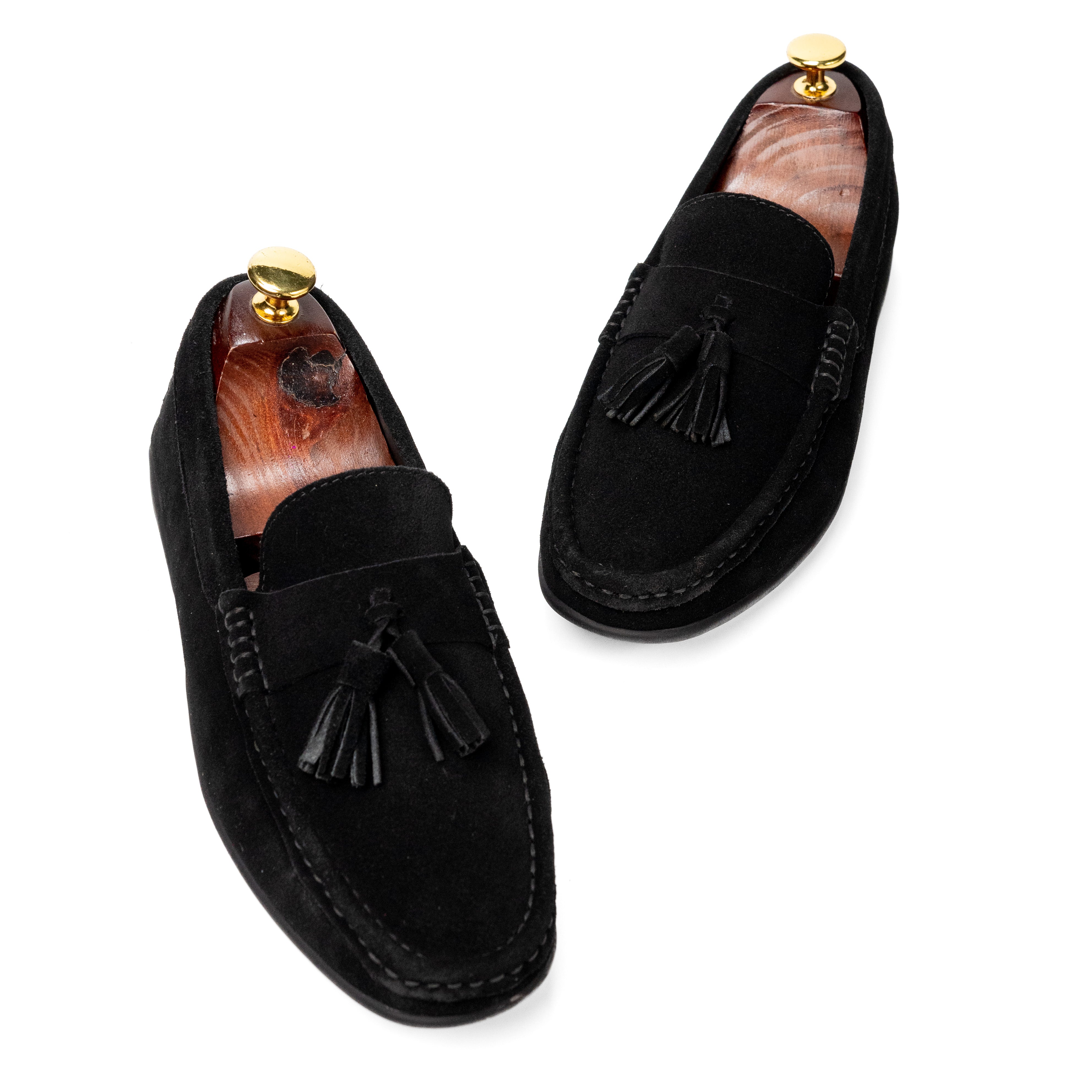 Foster Black Suede Loafers For Men