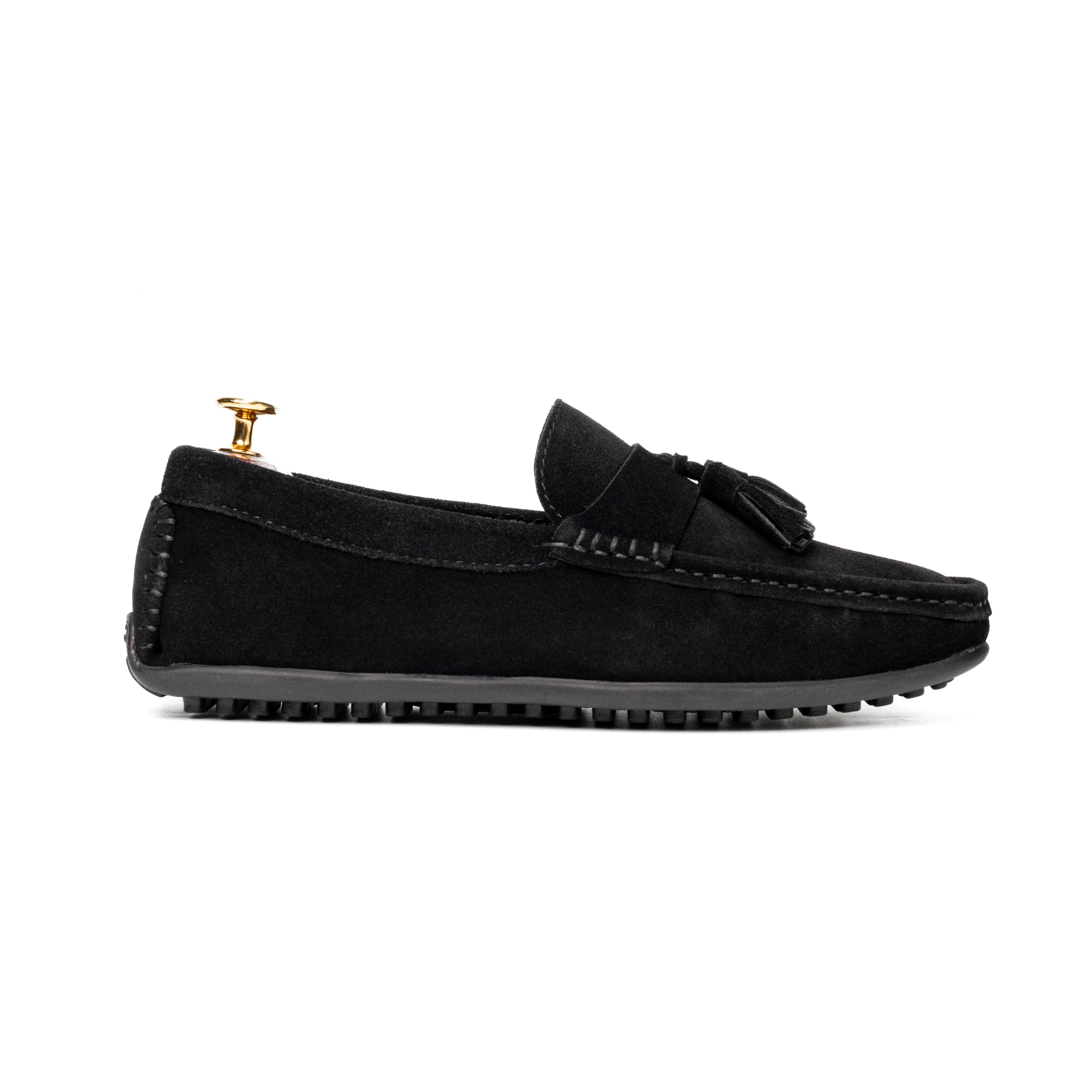 Foster Black Suede Loafers For Men