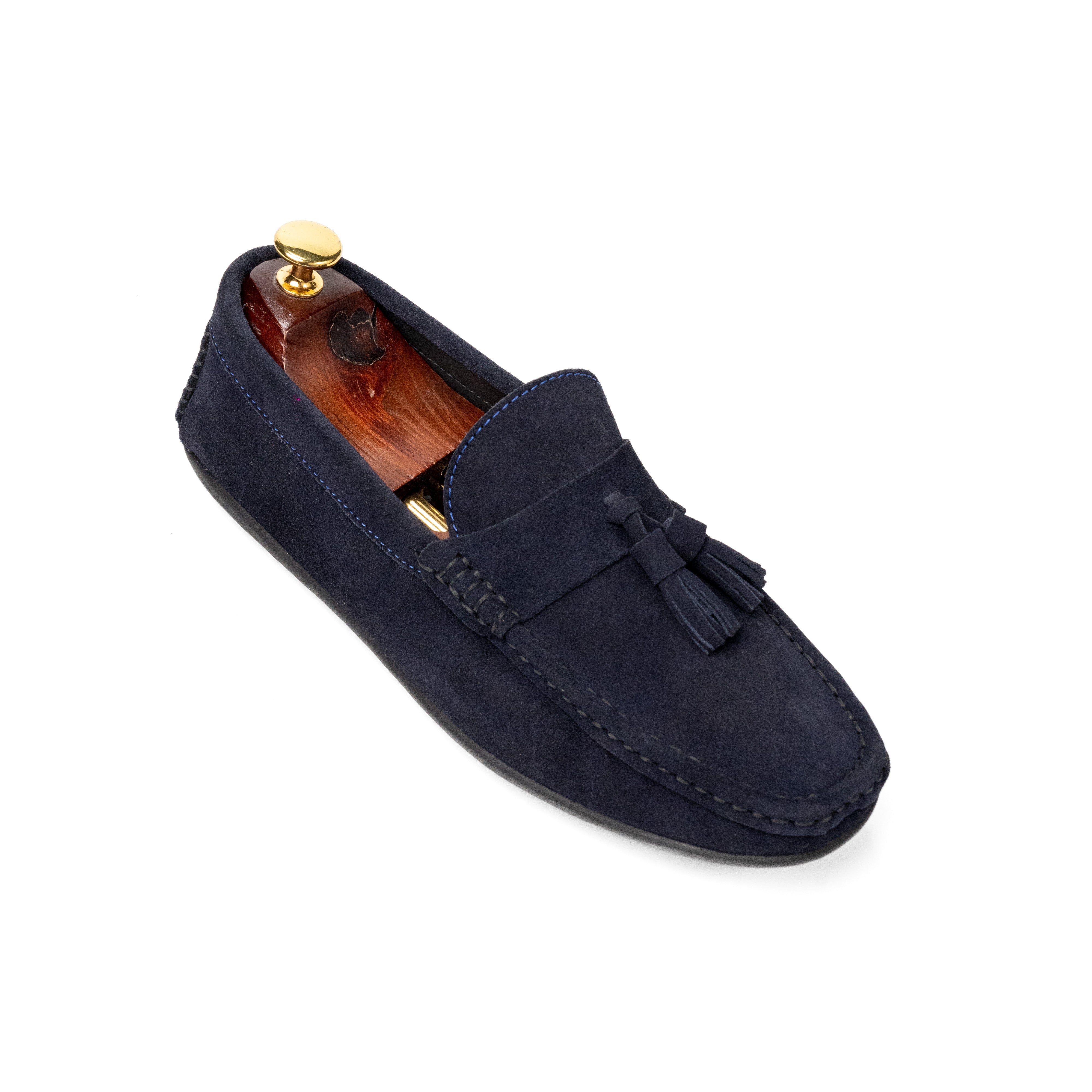 Foster Blue Suede Loafers For Men