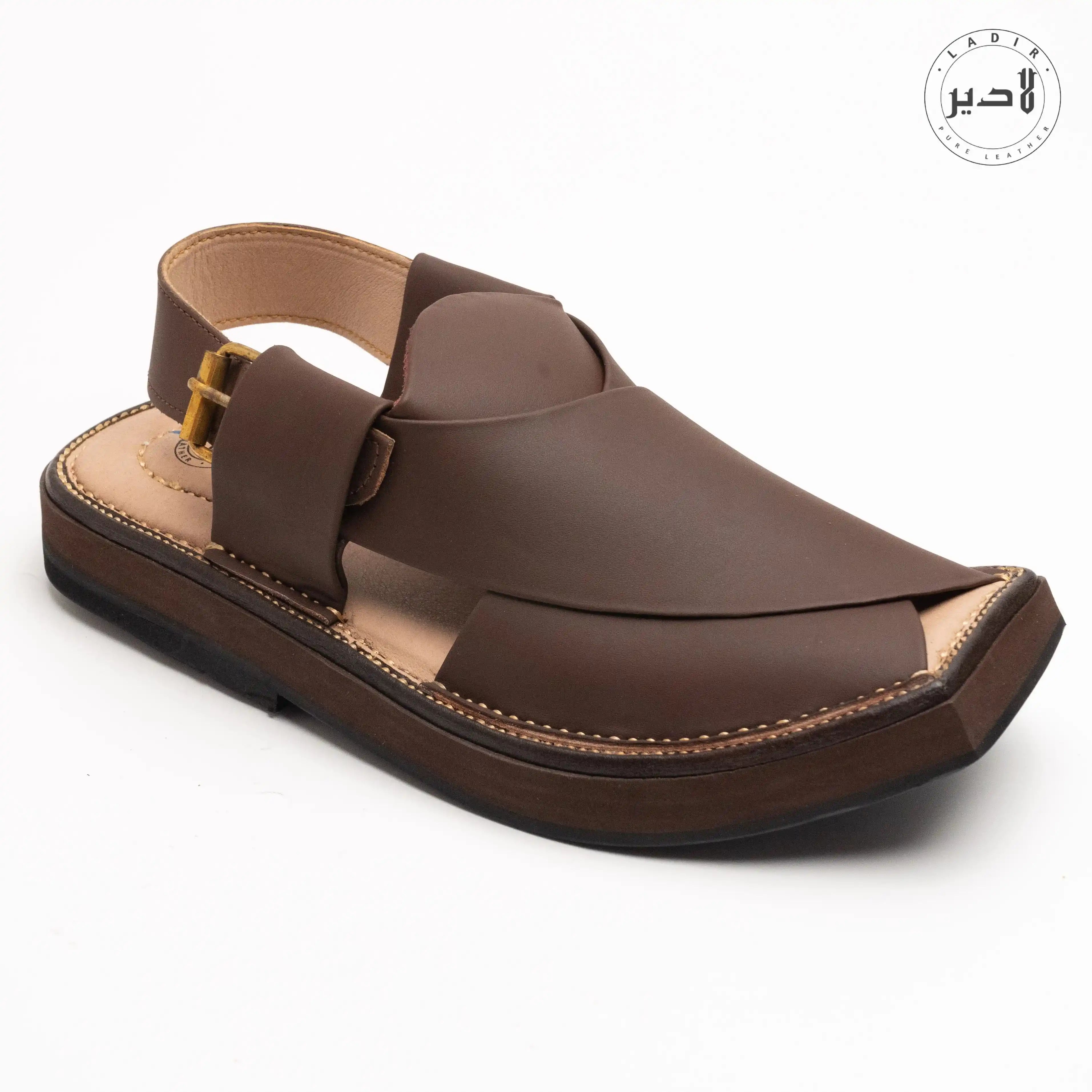HEEL BROWN Kaptaan Chappal (KNH-1001)