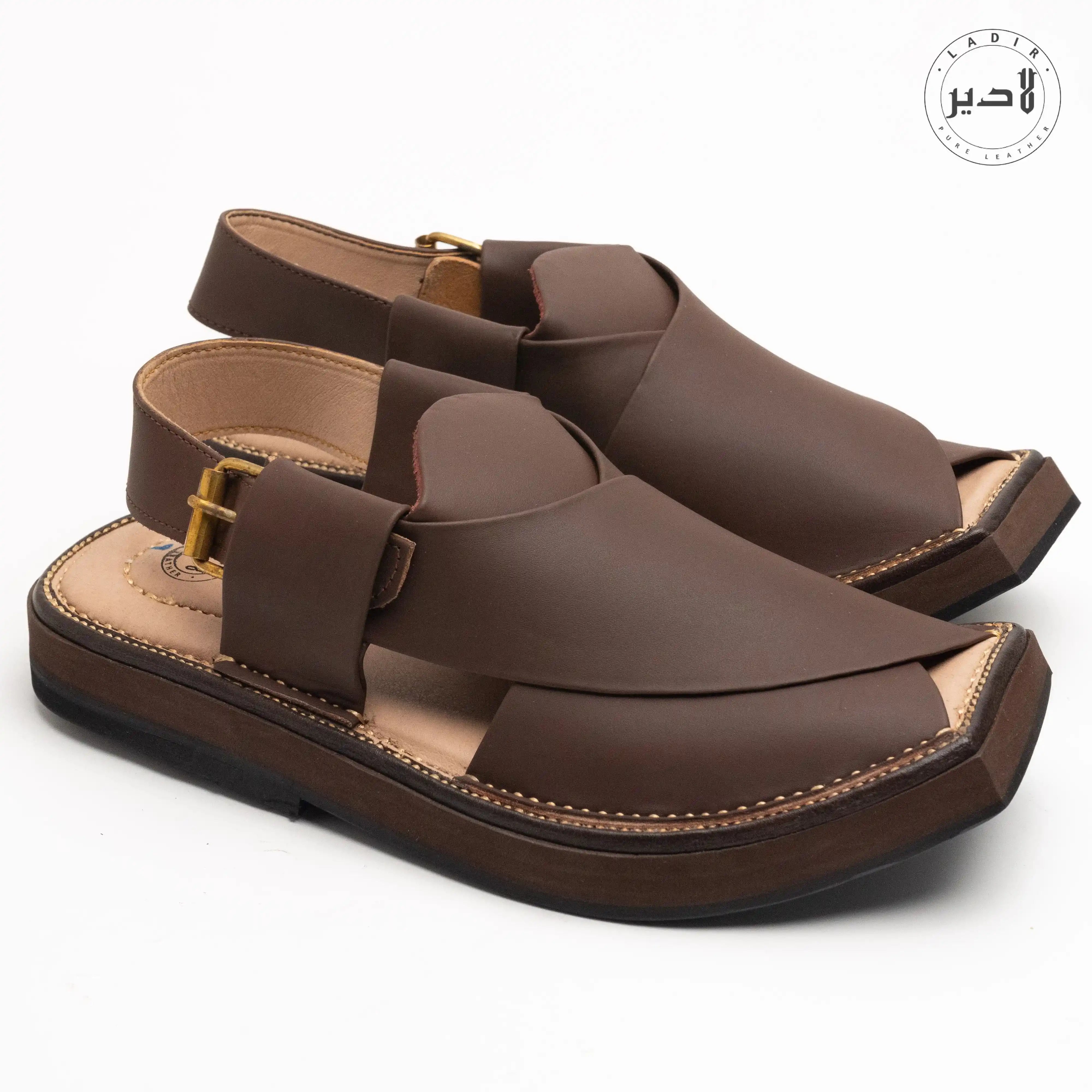 HEEL BROWN Kaptaan Chappal (KNH-1001)