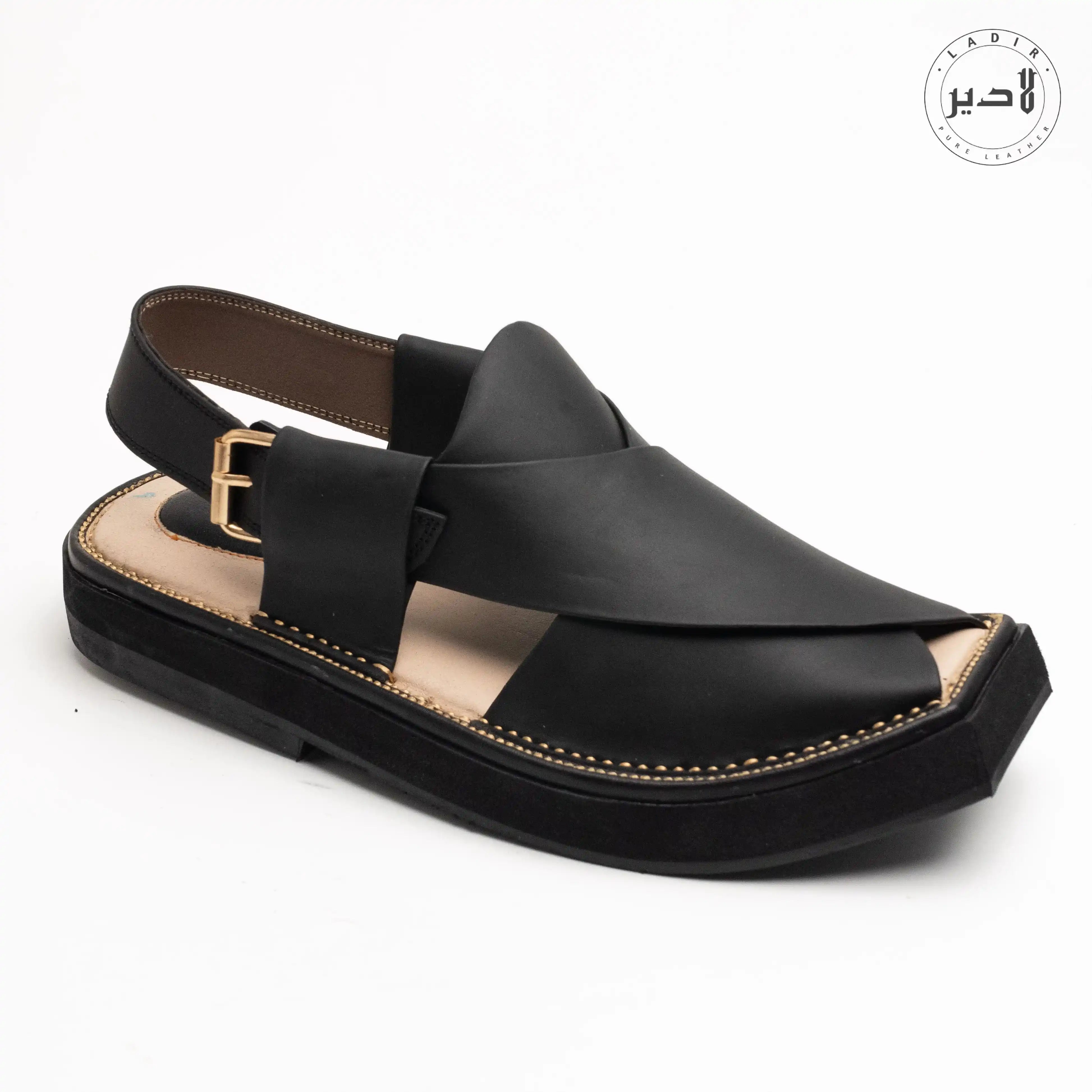 HEEL MATTE BLACK Kaptaan Chappal
